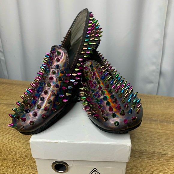 UNIF Hellraiser Rainbow Studded Shoes - Size 11 Women’s - Picture 1 of 10